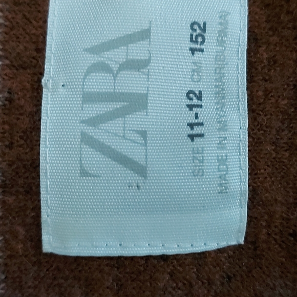 Zara Plaid Jacket/Kids/Girl/Brown/Beige/Plaid/Sz 12/Winter Coat - Picture 5 of 7